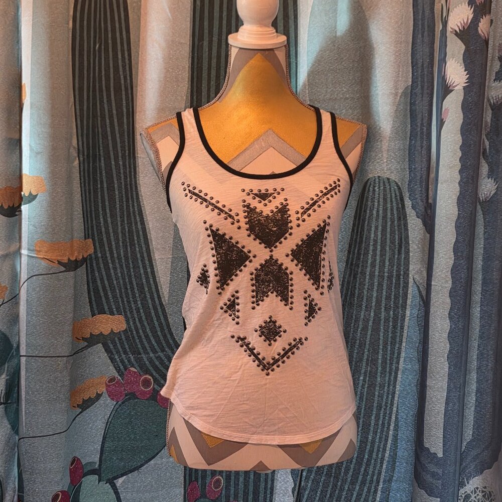 Express Aztec studded, Lace racerback tank top XS